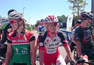 Maria Hivner am Start in Augsburg