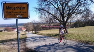 Matthias am Anstieg in Mauenheim